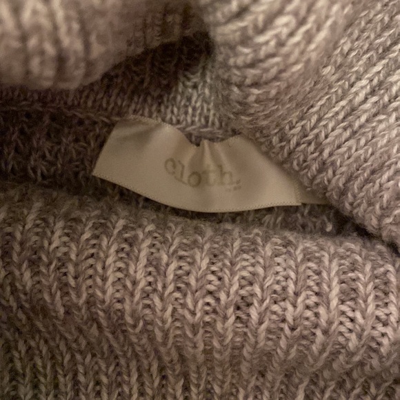 Cloth Light-Grey Turtleneck Sweater - Picture 3 of 3